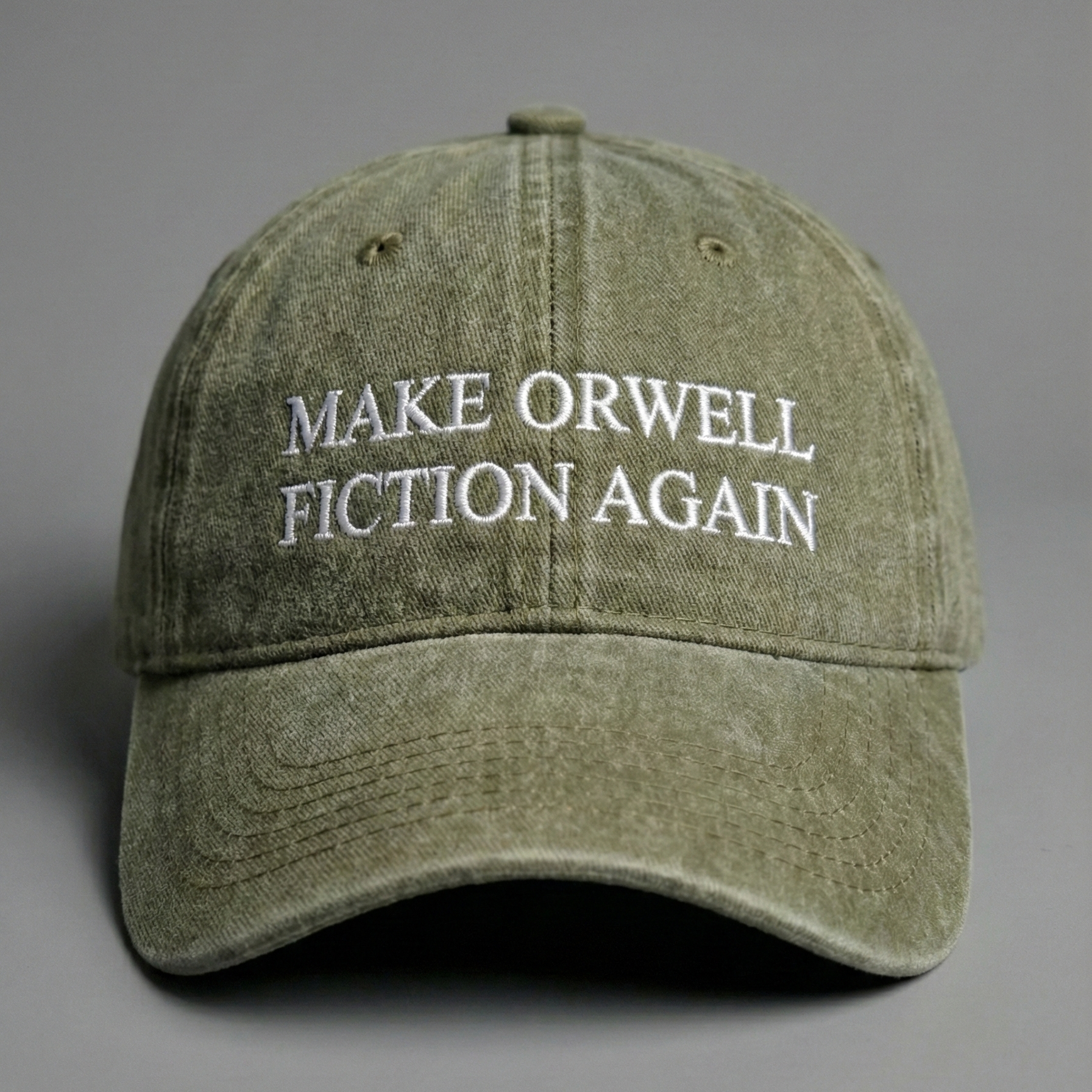 The Olive MOFA Cap – "Make Orwell Fiction Again"