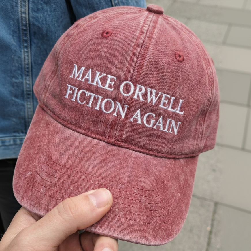 The Maroon MOFA Cap – "Make Orwell Fiction Again"