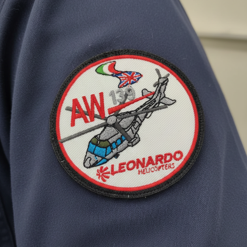 Leonardo AW139 Embroidered Patch