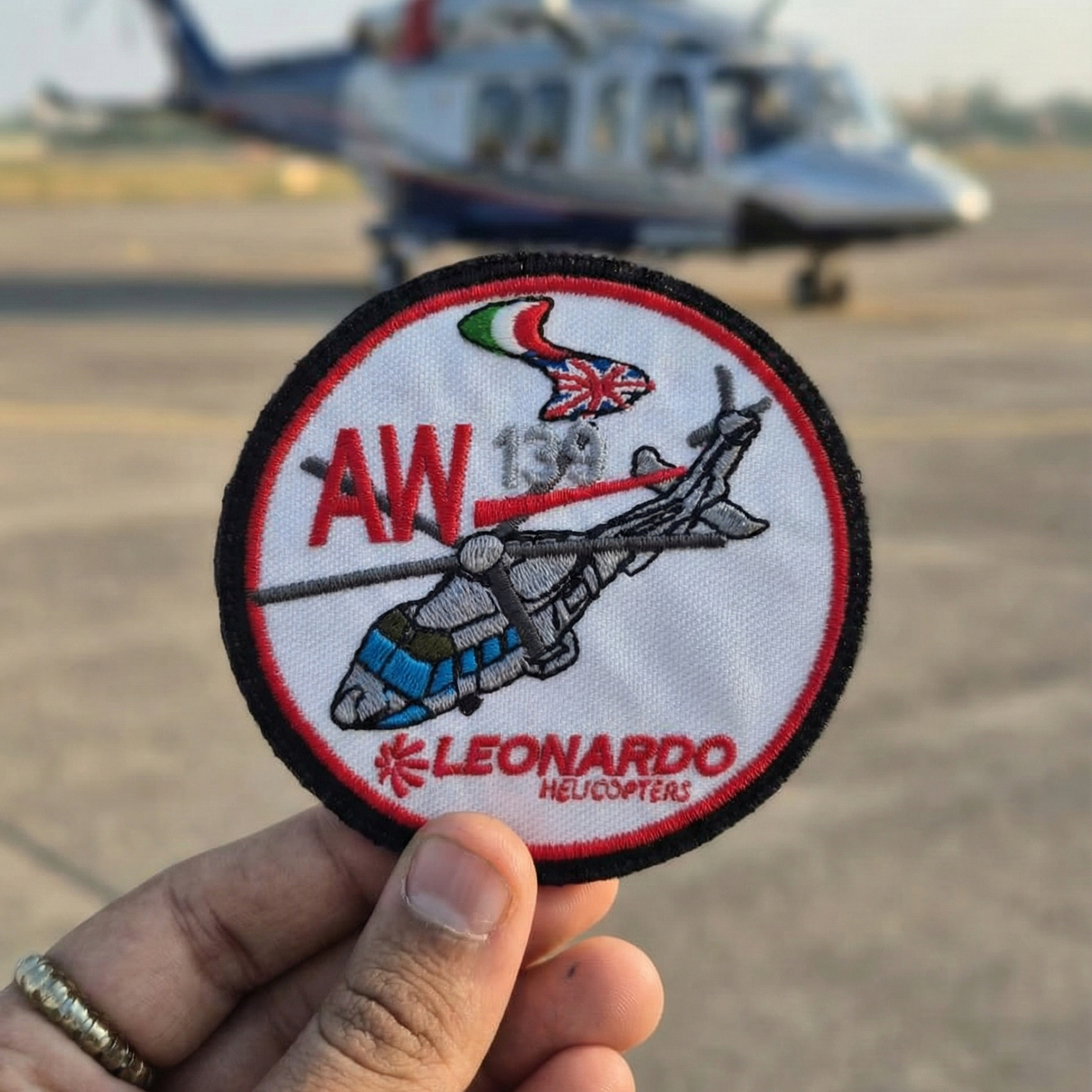 Leonardo AW139 Embroidered Patch