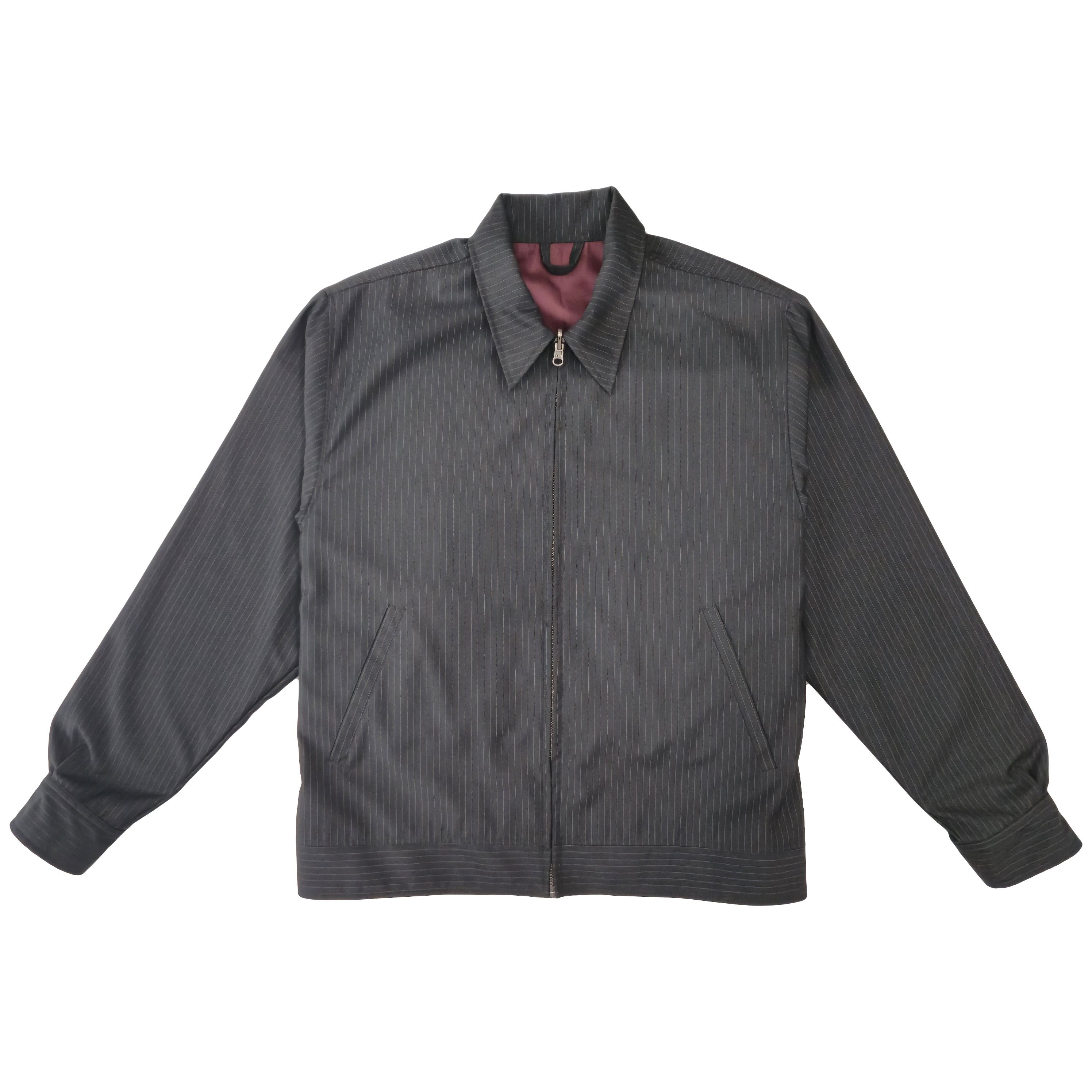 Pinstripe Harrington Jacket