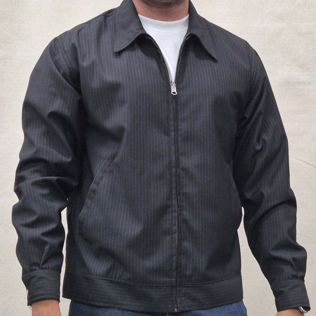 Pinstripe Harrington Jacket